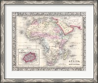 Framed 1864 Mitchell Map of Africa