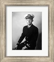 Framed 1942 JFK Uniform Portrait