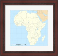 Framed Map of Africa