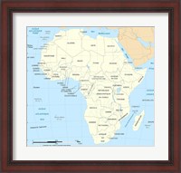 Framed Africa Map Political