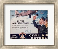 Framed CAP On the Air Force Team Poster