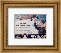 Framed CAP On the Air Force Team Poster