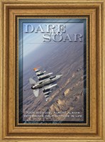 Framed Dare to Soar Affirmation Poster, USAF