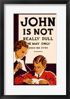 Framed John is Not  Really Dull, WPA Poster, ca. 1937