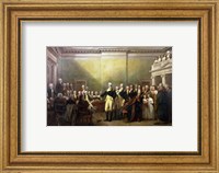 Framed General George Washington Resigning His Commission