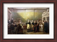 Framed General George Washington Resigning His Commission