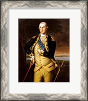 Framed George Washington by Peale 1776