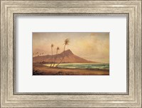 Framed Gideon Jacques Denny - 'Waikiki Beach', oil on canvas, 1868