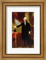 Framed Gilbert Stuart, George Washington Lansdowne Portrait, 1796