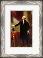 Framed Gilbert Stuart, George Washington Lansdowne Portrait, 1796