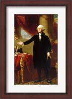 Framed Gilbert Stuart, George Washington Lansdowne Portrait, 1796