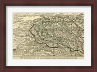 Framed Hindenburg Line Map SGW Vol. VIII
