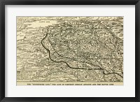 Framed Hindenburg Line Map SGW Vol. VIII
