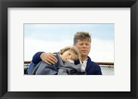 Framed Hyannisport Weekend Caroline Kennedy, President Kennedy