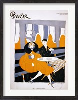 Framed I Propose Dinner Puck Magazine Cover 1916 Dec 9