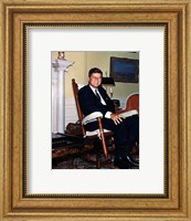 Framed JFK in Yellow Oval Room 1962