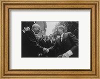 Framed JFK Khrushchev Handshake 1961