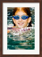 Framed Close-up of a girl in a swimming pool