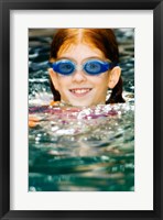 Framed Close-up of a girl in a swimming pool