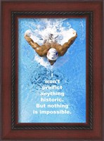 Framed Historic Swimming Quote