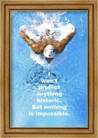 Framed Historic Swimming Quote