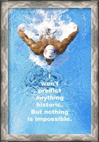 Framed Historic Swimming Quote