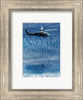 Framed US Navy Search and Rescue Diver