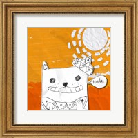 Framed Hola Cat