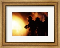 Framed Firefighters during a rescue operation