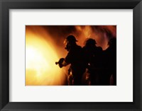 Framed Firefighters during a rescue operation
