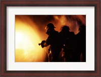 Framed Firefighters during a rescue operation