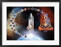 Framed Space Shuttle Columbia Tribute Poster