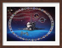 Framed Space Shuttle Discovery Tribute Poster