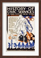 Framed History of Civic Services in the NYC Fire Department 1731