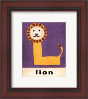 Framed L is for Lion