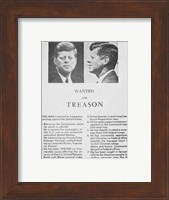 Framed JFK Wanted Dallas, 1963