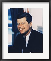 Framed John F. Kennedy, White House Color Photo Portrait