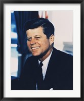 Framed John F. Kennedy, White House Color Photo Portrait