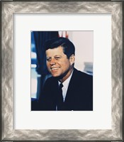 Framed John F. Kennedy, White House Color Photo Portrait