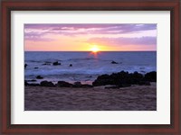 Framed Keawakapu Beach Sunset Long Exposure