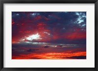 Framed Kihei Red Sunset