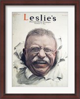 Framed Leslies Illustrated Weekly Newspaper Nov. 1916 Teddy Roosevelt