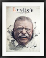 Framed Leslies Illustrated Weekly Newspaper Nov. 1916 Teddy Roosevelt