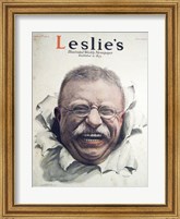 Framed Leslies Illustrated Weekly Newspaper Nov. 1916 Teddy Roosevelt