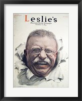 Framed Leslies Illustrated Weekly Newspaper Nov. 1916 Teddy Roosevelt