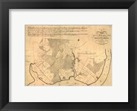 Framed Map of Mt Vernon made by Washington