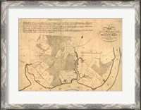Framed Map of Mt Vernon made by Washington