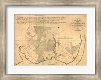 Framed Map of Mt Vernon made by Washington