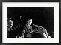 Framed President Addresses State Democratic Chairman George Farr