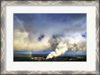 Framed Rainbow and Eruption of Halema`uma`u Vent at Kilauea